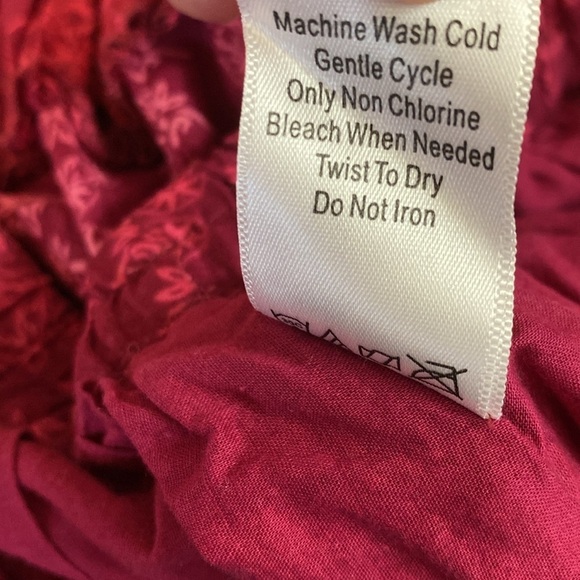 Coldwater Creek Pink Ombré Tiered Lined Broomstick Cotton Elasticated Waist M - Picture 6 of 7